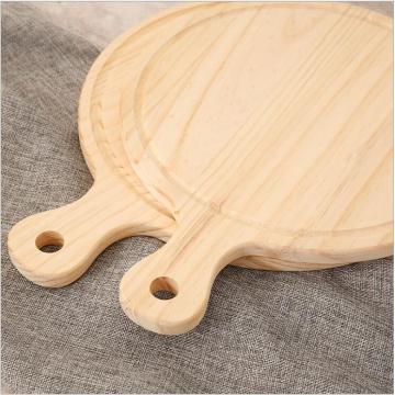 Round 6-13 inch wooden pizza tray with handle