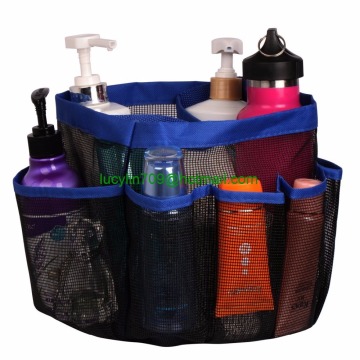 Portable Shower Caddy Tote with 8 Breathless Mesh Storage Pockets