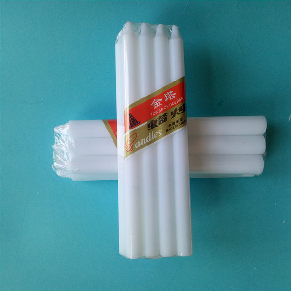 Home Decoration White Plain Candles for Lighting