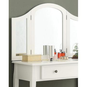 Furniture Sunny White Wooden Vanity Make Up Table and Stool Set