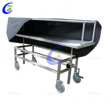 Hospital Stainless Steel Morgue Corpse Cart With Cover