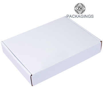 White shipping box for apparel retail