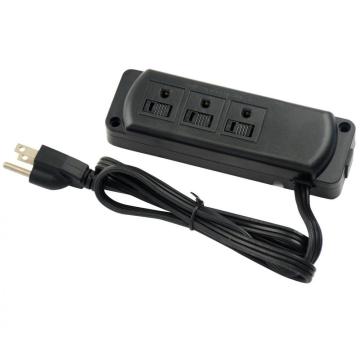 US 3-Outlets Power Unit Strip With Phone Ports