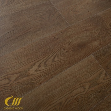 12.3mm Textured Wood Grain Laminate Tile Floor
