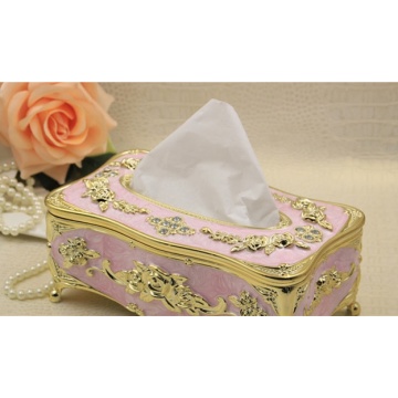 Luxury Wooden Carved Tissue Box