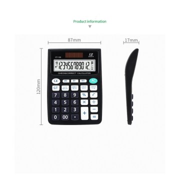 12 digits double display handeld calculator