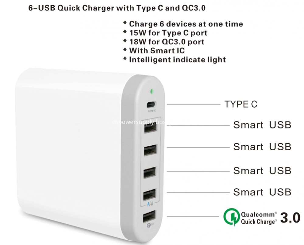 Type C And Qc3 0 Multi Usb Charger