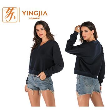 Hot Selling Women's V-neck Long-sleeved Fashion Sweatshirt