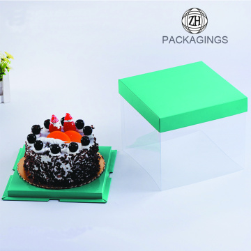 Sky Blue PVC Transparent Cake Packaging Box