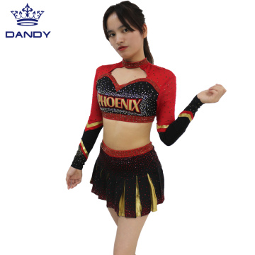 Custom youth gold comp cheer uniforms