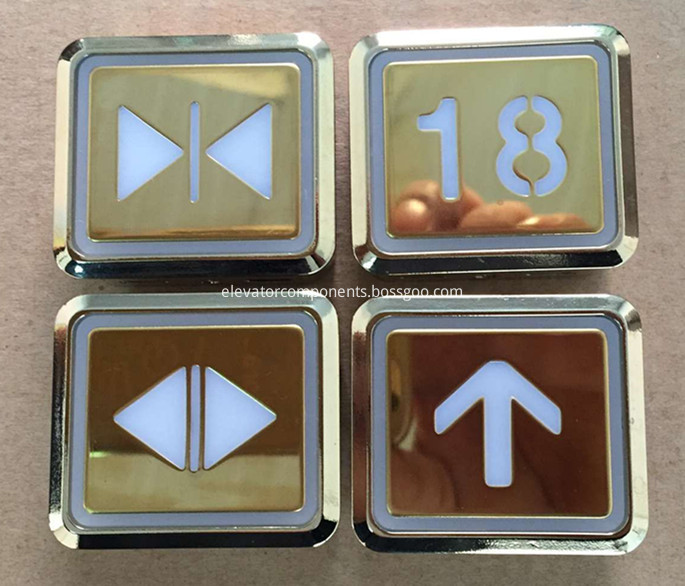 Golden Ultrathin Push Button for Hitachi Elevators DL-POB