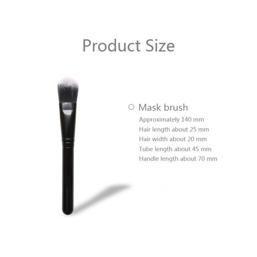 Single Black Wood Handle Synthetic Hair Makeup Brush