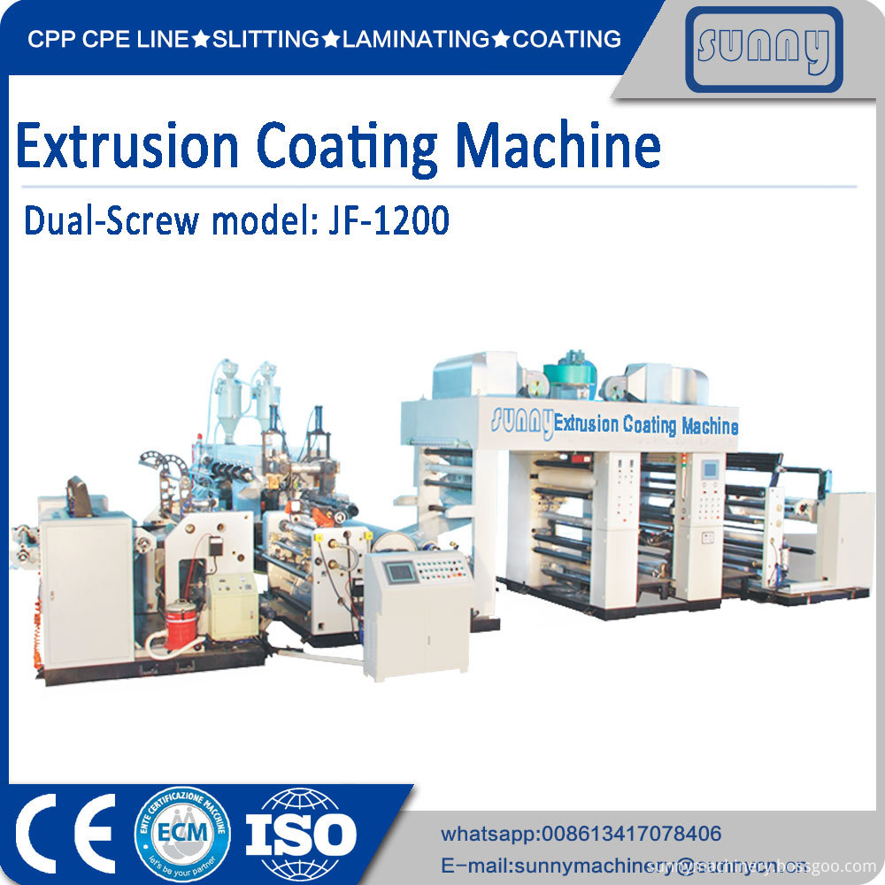 Dual Screw Extrusion Coating Machinejf1200