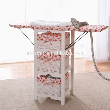 Cheap wooden folding ironing board storage cabinet Chinese factory wholesale
