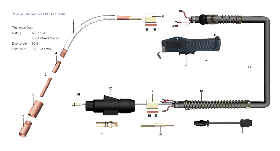 5 Air Cooled Mig Welding Torch