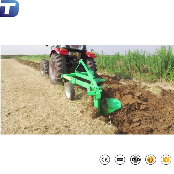 Tractor mounted hydraulic reversible furrow moldboard plow