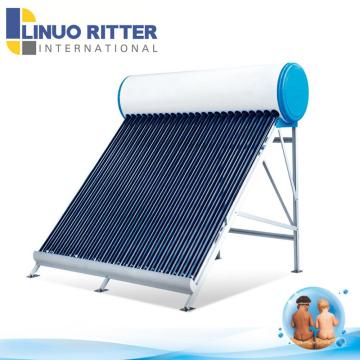 Non-pressurized evacuated tube solar water heater