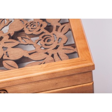 Rose Carved Six Layer Jewelry Box