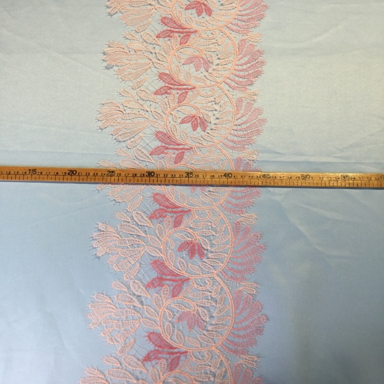 Pink Sewing Embroidery Wide Lace trim