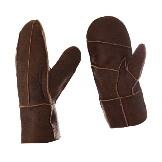Fashion Brown Sheepskin Gloves