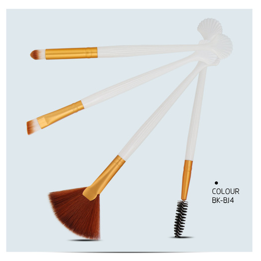4 Piece Shell Cheap Makeup Brushes Sets