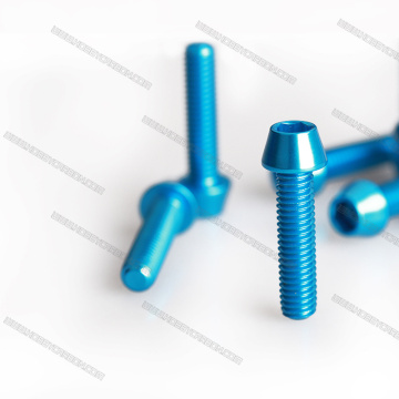 Red And Blue Cone Aluminum Screw For Drone