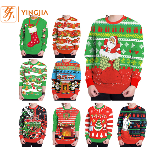 Hot Selling Christmas Digital Print Pullover Sweatshirts