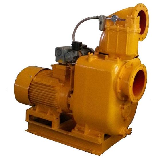 Powerful self-priming pump with vacuum assist system