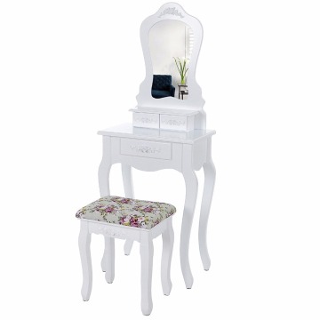 With mirror pretty rose motif Dresser Wall-fixed Dressing Table set