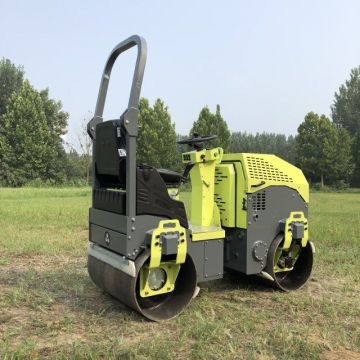 New type single cylinder double drum road roller