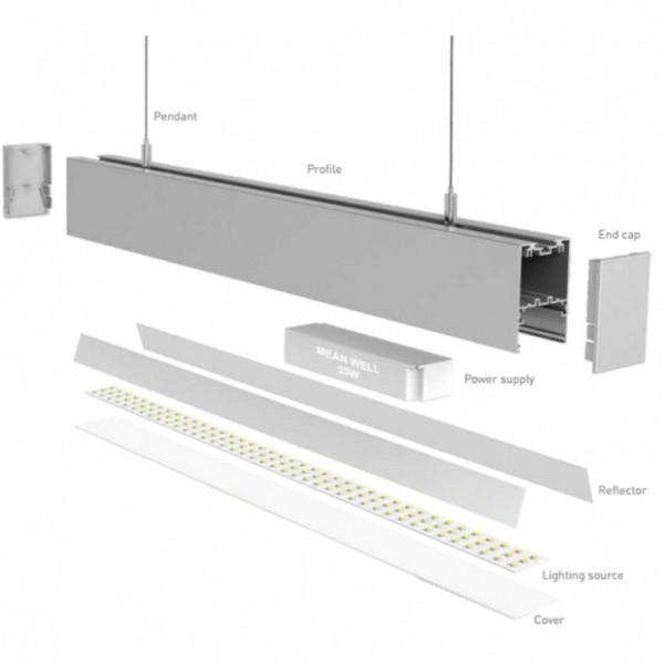 35W Changing Color Dimmable  LED Linear Light