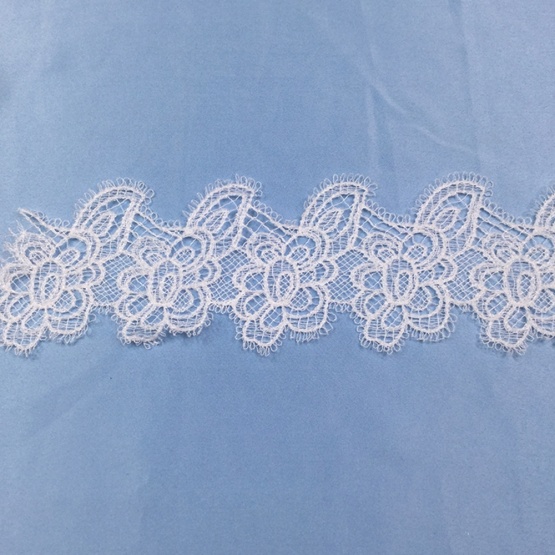 White Embroidery Tulle Lace Trim