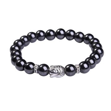 Natural Magnetic 8MM Gemstone Buddhism Prayer Beads Bracelet Buddha Jewelry