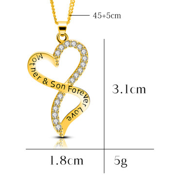 Mother's day son love geometry female necklace