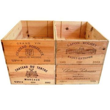 12 bottle size - Wooden Wine Box Crate for Vintage Shabby Chic Home Storage
