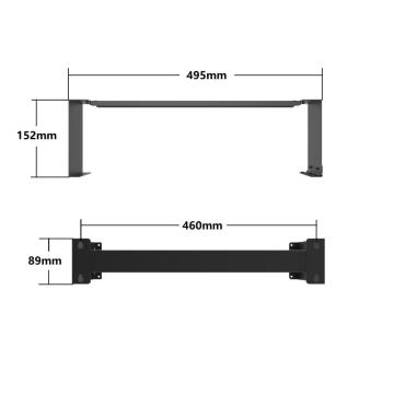 2U Hinged Wall Mount Patch Panel Bracket