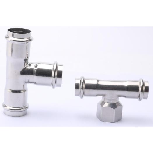 Stainless Steel Tee Female Thread Press Fitting