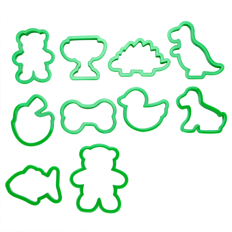 plastic animal cookie cutter set 