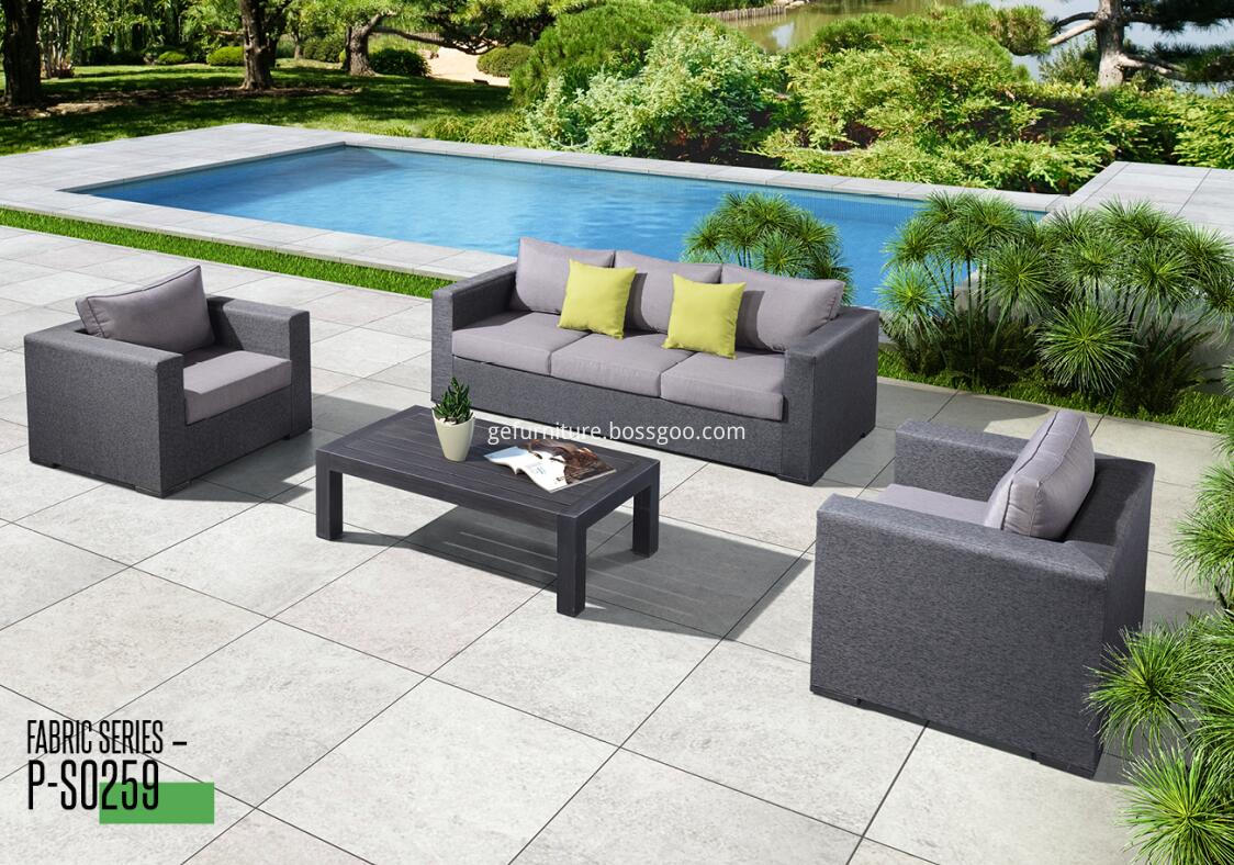 Outdoor rattan sofa set