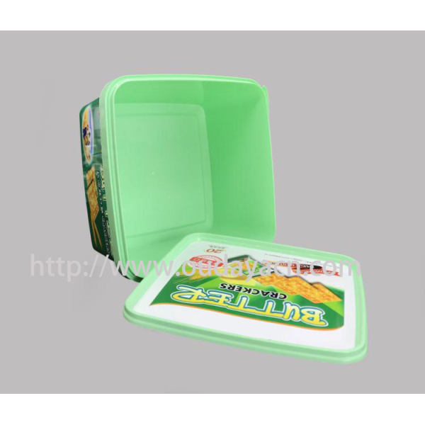 IML cracker packaging box plastic square container
