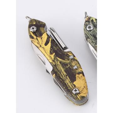 Stainless steel multi-function camo pocket knife tools