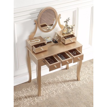 Wooden Dressing Table with Mirror ans stool