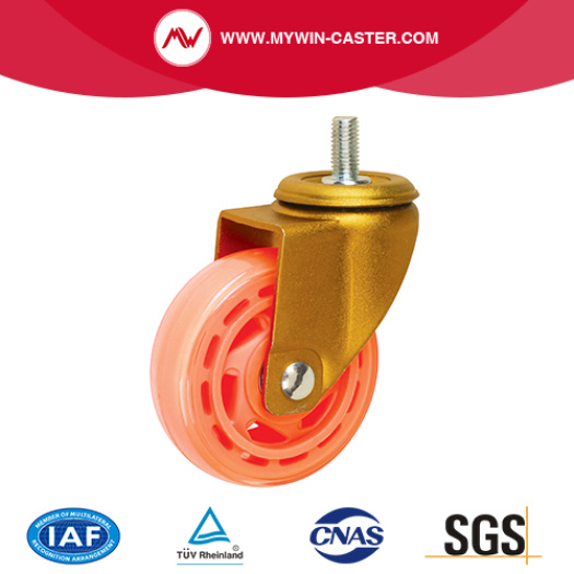 Transparent Nylon Wheel Thread Stem Caster