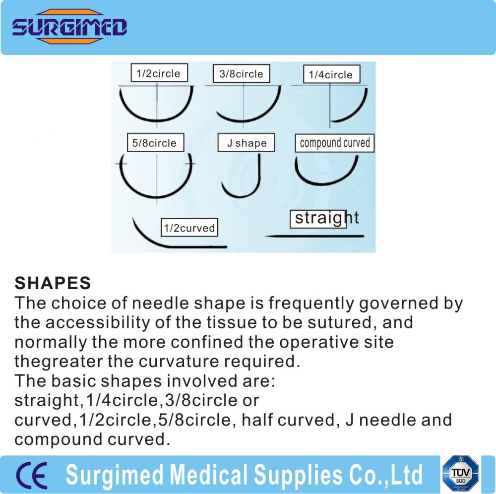 Surgical Catgut Sutures With Different Shape Needle