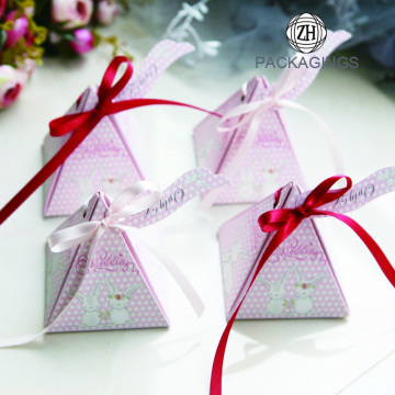 Triangular Pyramid Paper Wedding Candy Gift Boxes