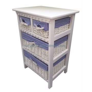 Maize Basket Unit 4 Drawer Storage Cabinet Table Bedside Night Stand Organiser