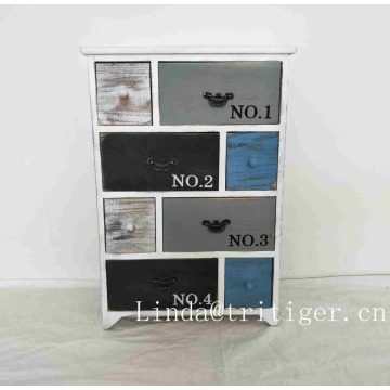 Multicolor Antique Wood Chest of Drawers Cabinet Factory Price