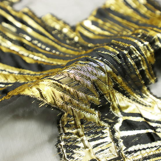 Golden Black Crystal Jacquard