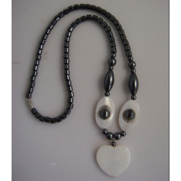 Hematite pearl Shell Necklace