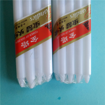 Cellophane Pack White Stick Candle Daily Use